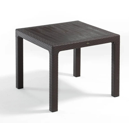 Стол пластиковый NOVUSSI CLASSI 90 RATTAN, кофе